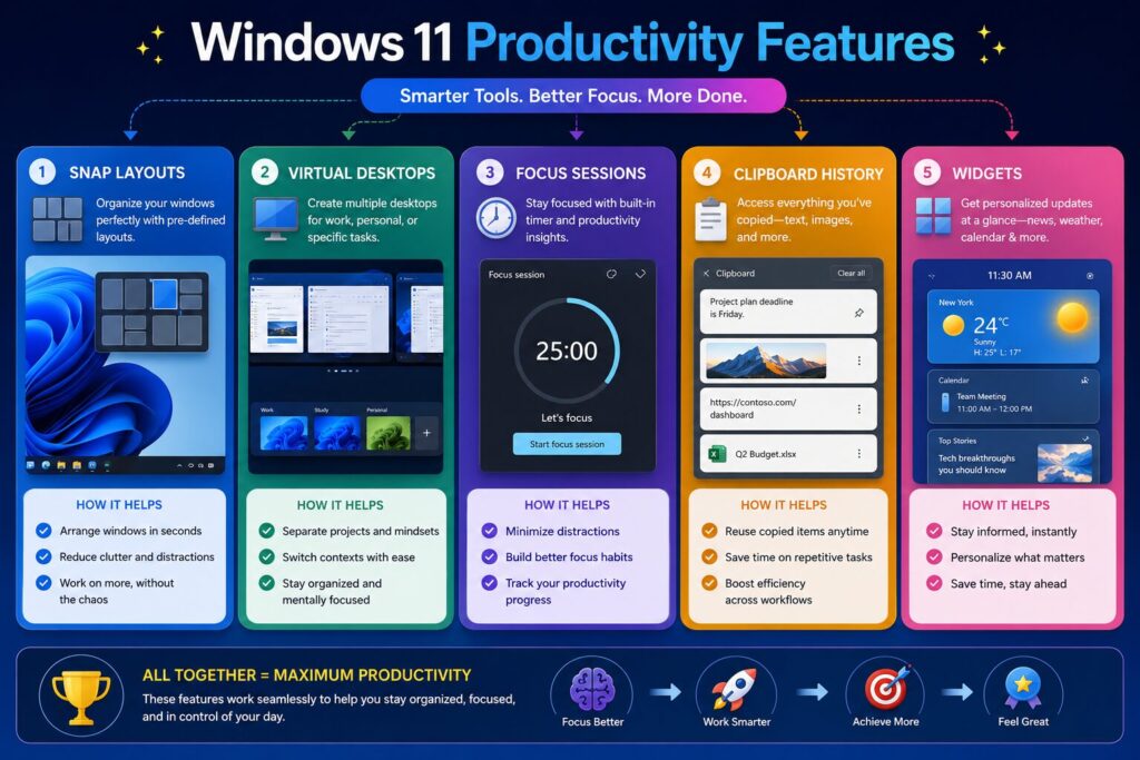 Windows 11 productivity features