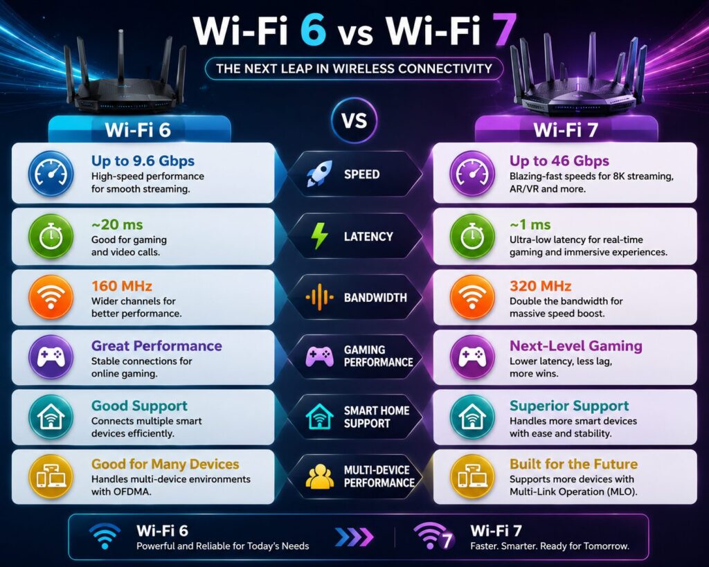 Wi-Fi 7 comparison