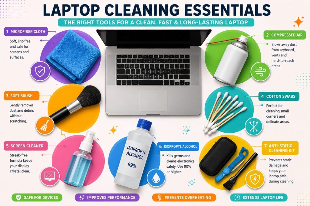 Laptop cleaning tools