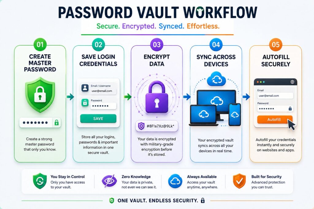 Password manager workflow