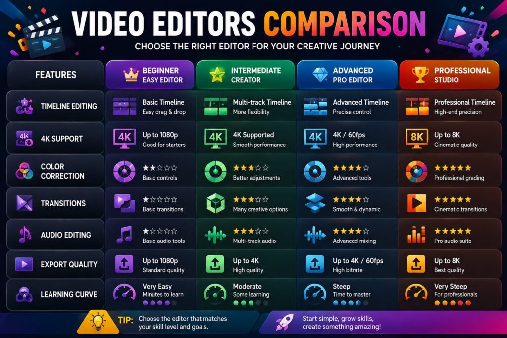 Free video editor comparison
