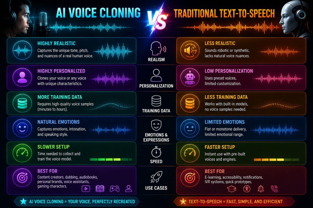 Voice cloning comparison
