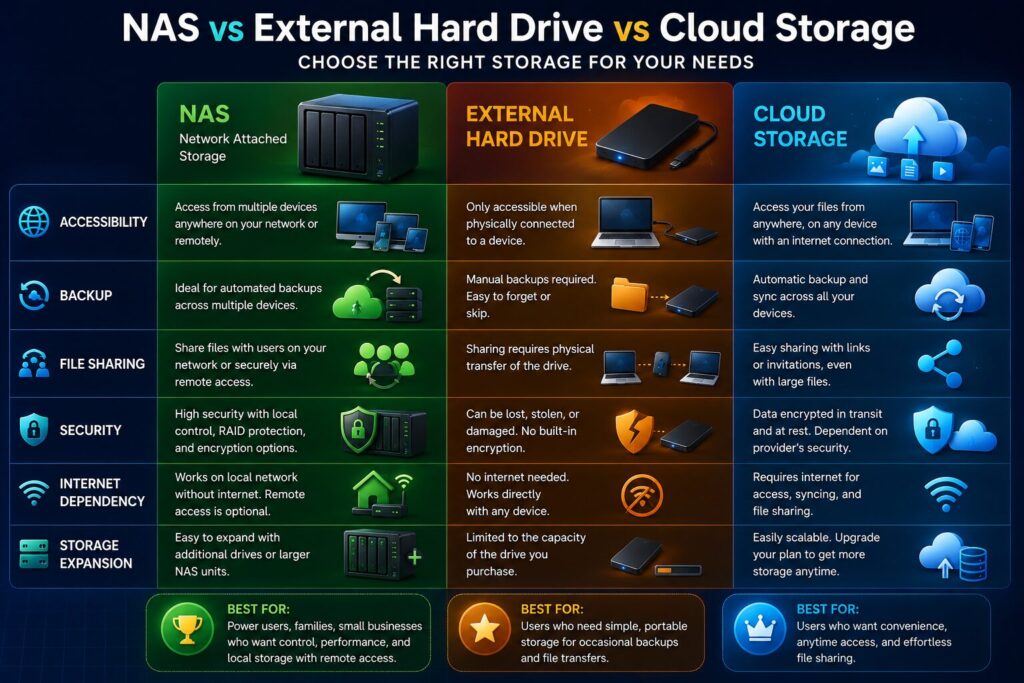 NAS comparison