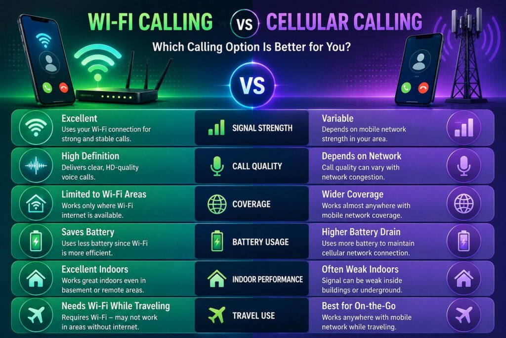 Wi-Fi Calling comparison