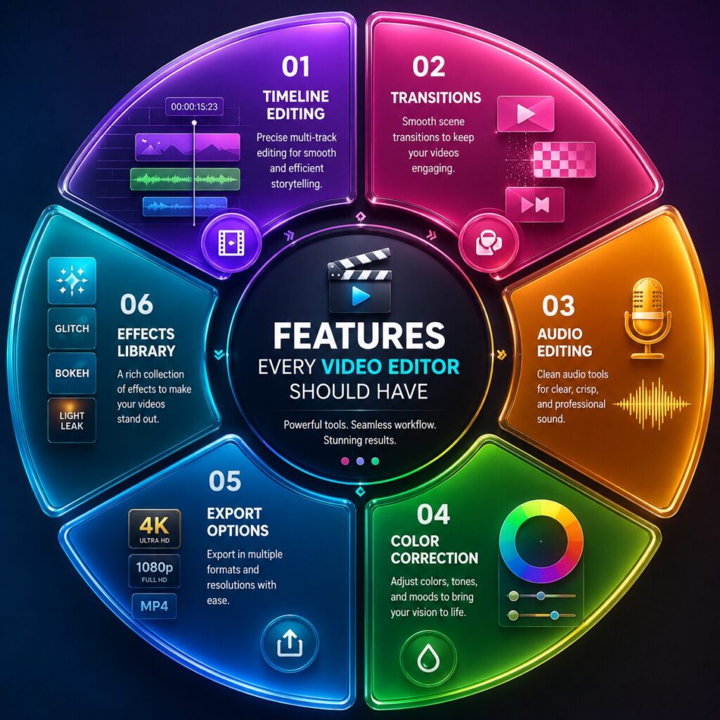 Video editing software features