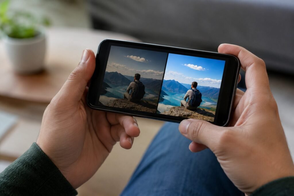 Comparing photo editing results across different free AI apps
