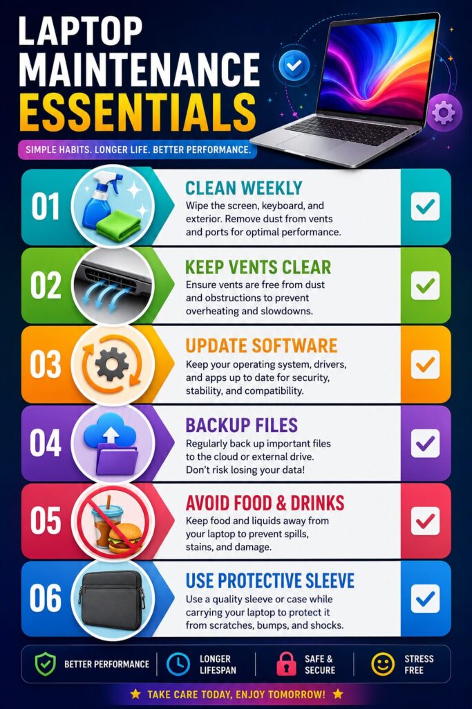 Laptop maintenance checklist