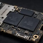 Smartphone memory chips, illustrating the 2026 RAM shortage driving up phone prices