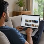Person using an AI browser to complete tasks automatically in 2026