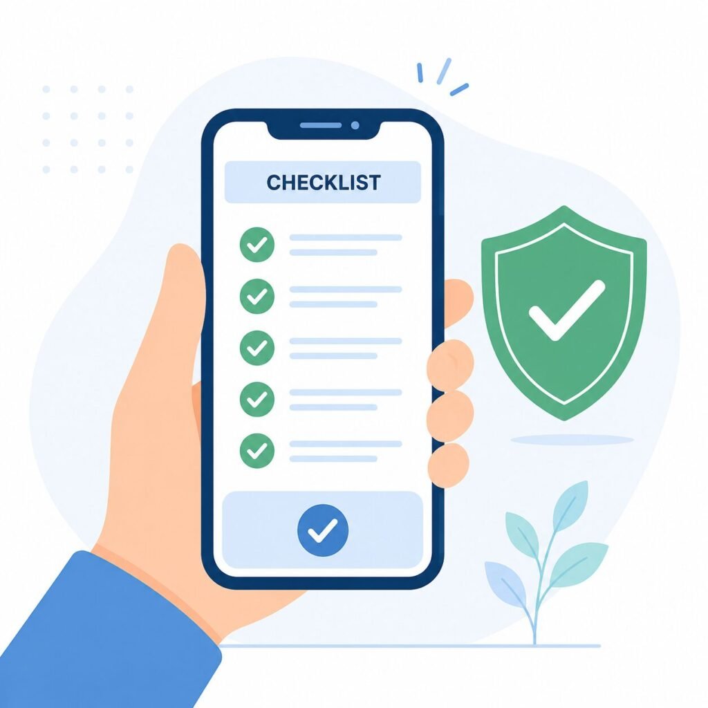 Checklist for staying safe from QR code phishing scams