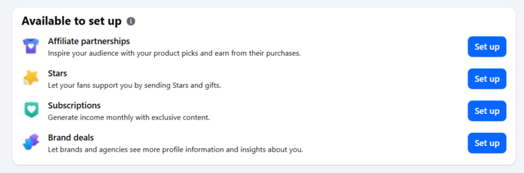 Facebook Brand deals, Affiliate partnership tools