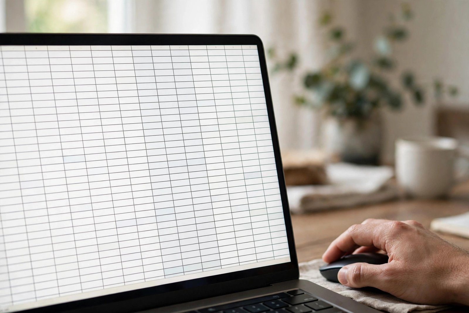 Illustration of a spreadsheet grid showing rows, columns, and cells