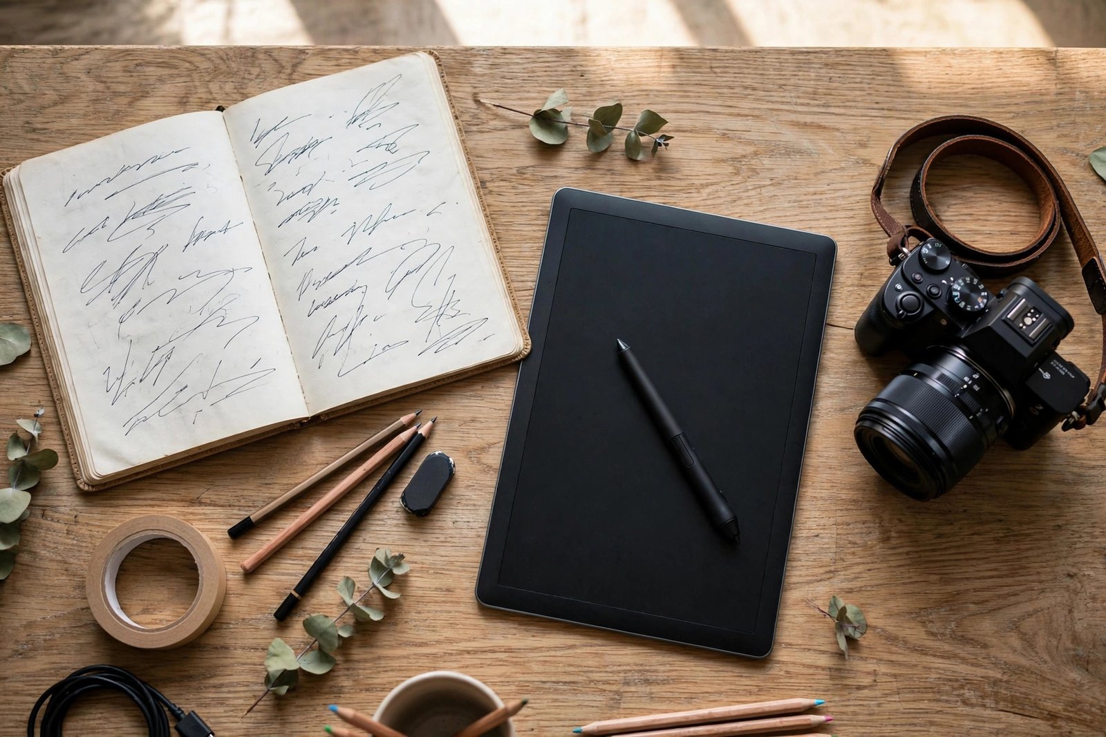 Icons representing beginner freelance skills like writing, design, and video editing