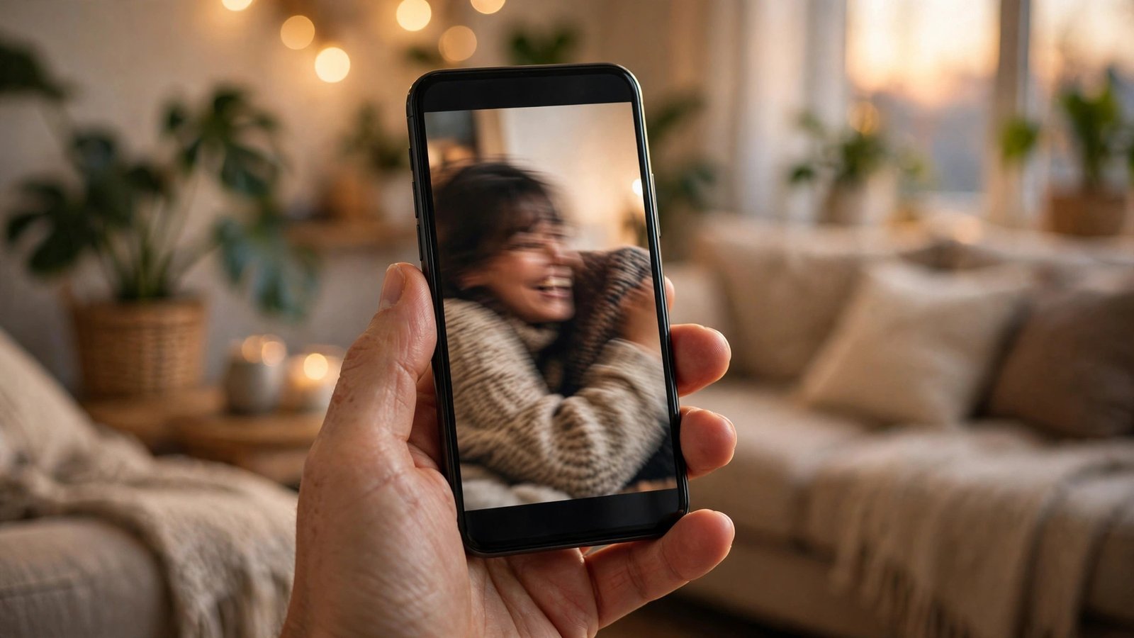 Illustration of a smartphone showing a vertical short video feed