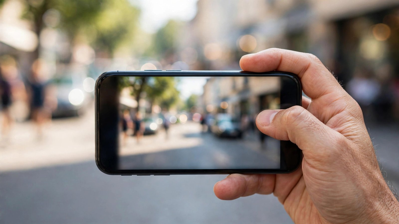 Illustration of a smartphone with video recording controls and editing icons