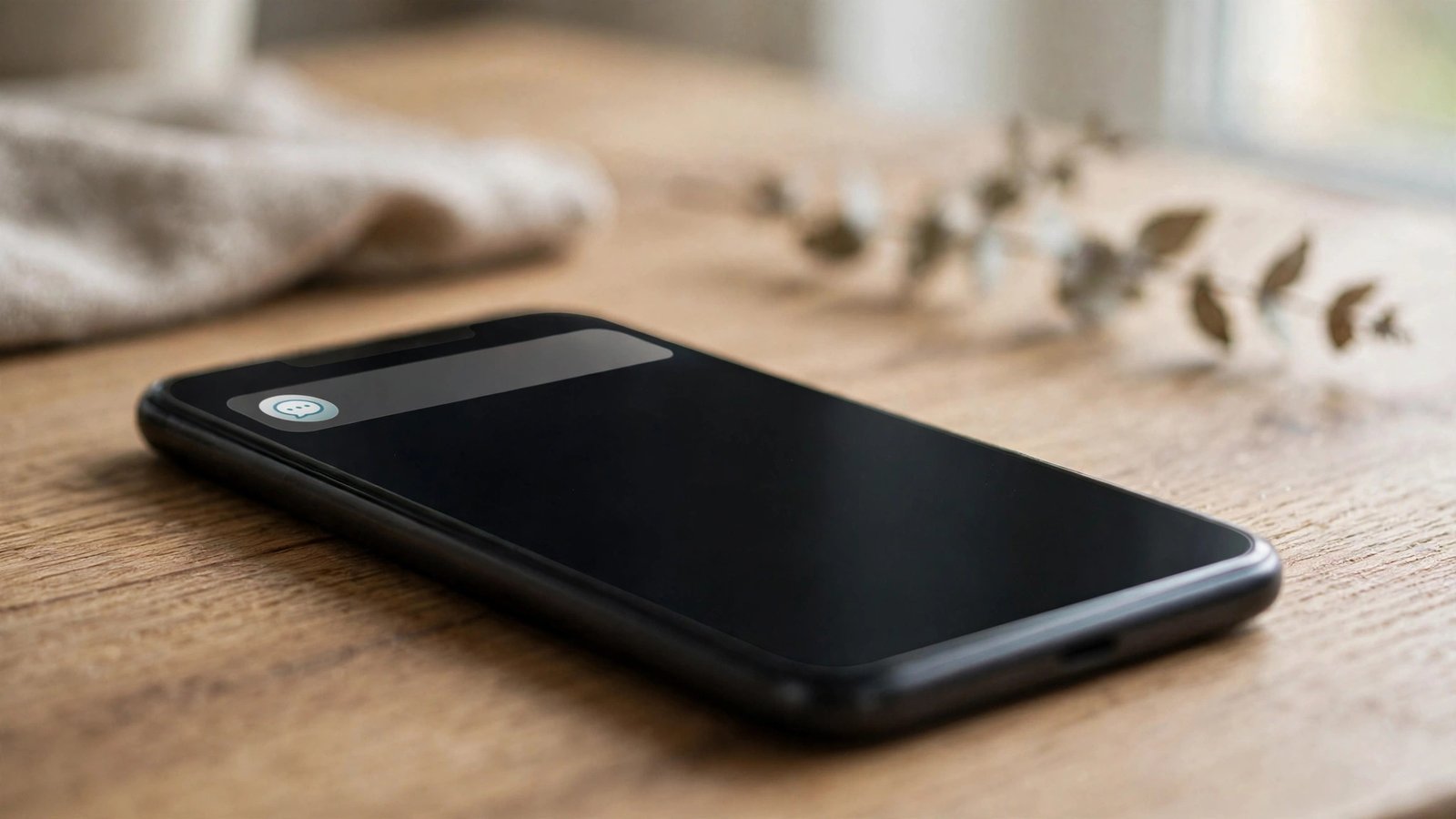Smartphone receiving a suspicious text message