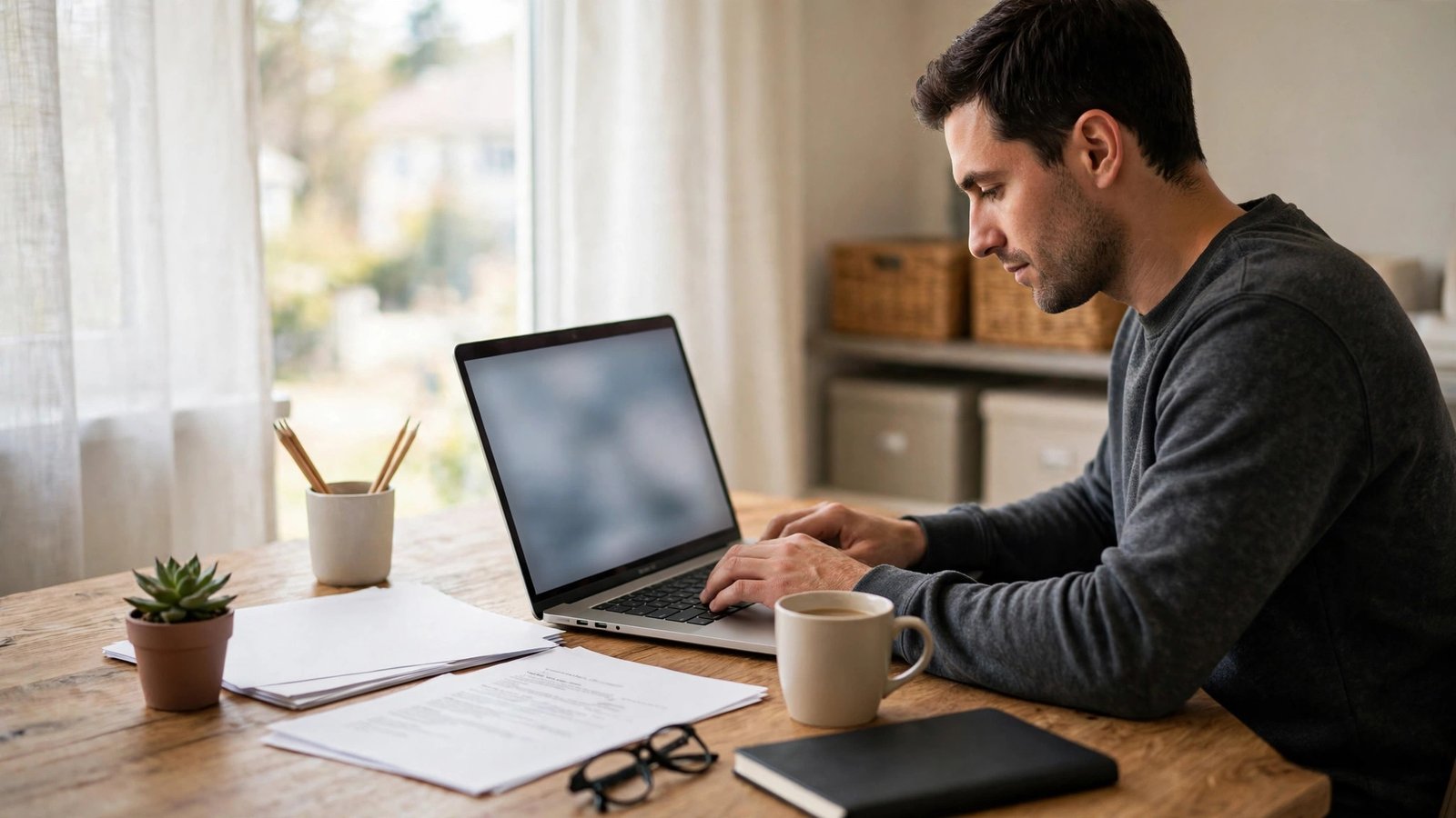 A person adding skills and experience to their online profile