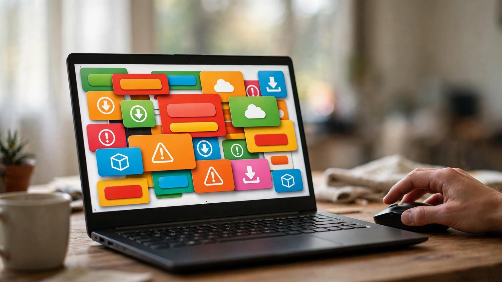 Spotting a fake download button among real ads on a website