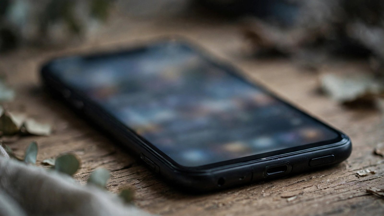 Close-up of a phone showing battery usage settings with app list blurred