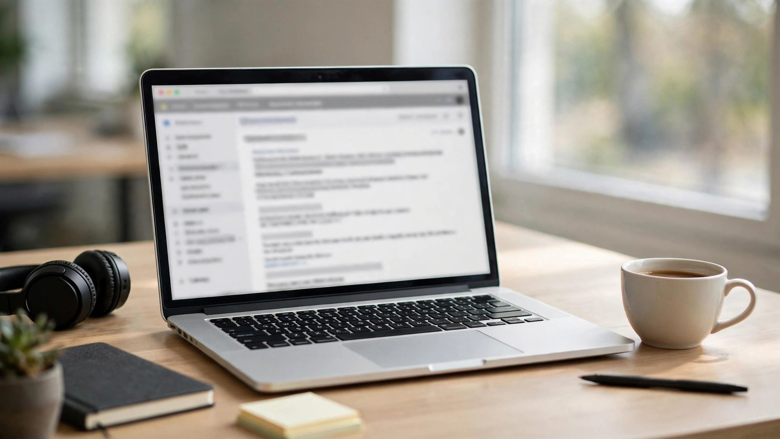 A polished professional email open on a computer screen