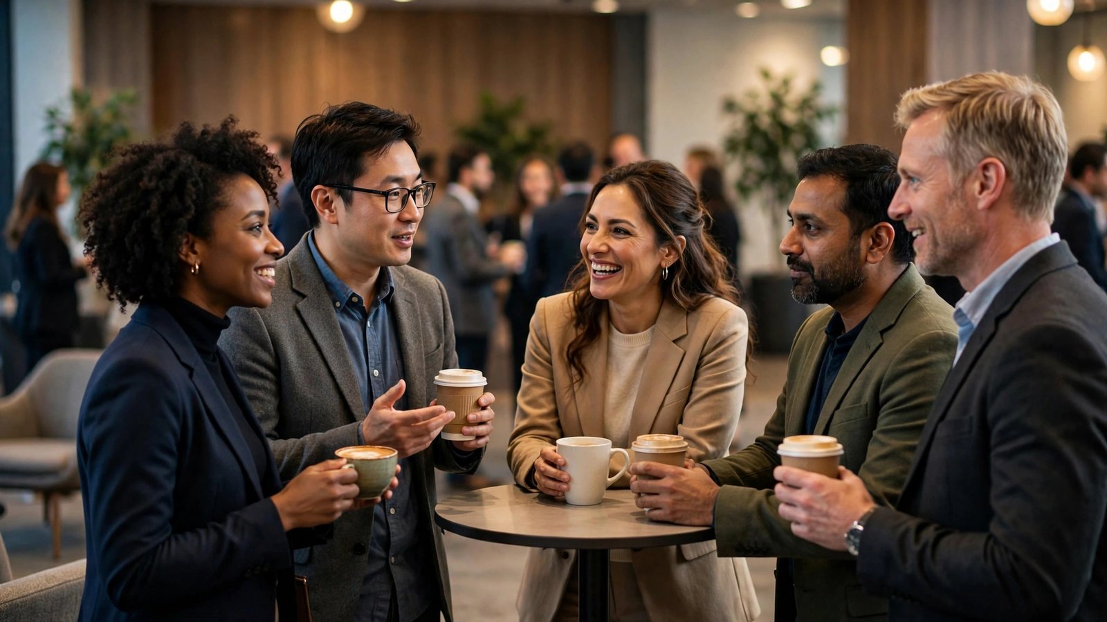 Illustration of a growing professional network with connected people icons