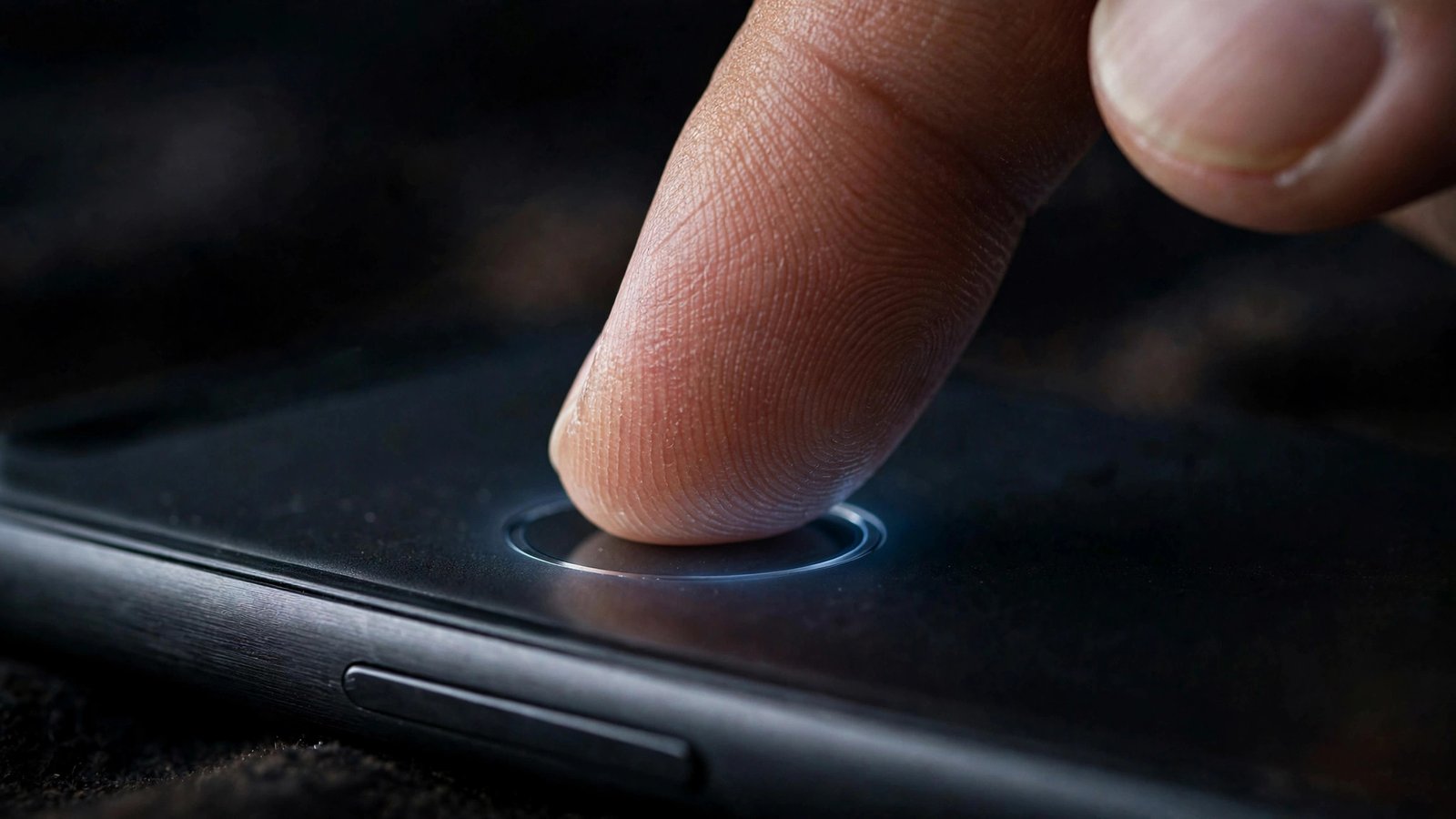 Illustration of a smartphone with a fingerprint and lock, showing login protection