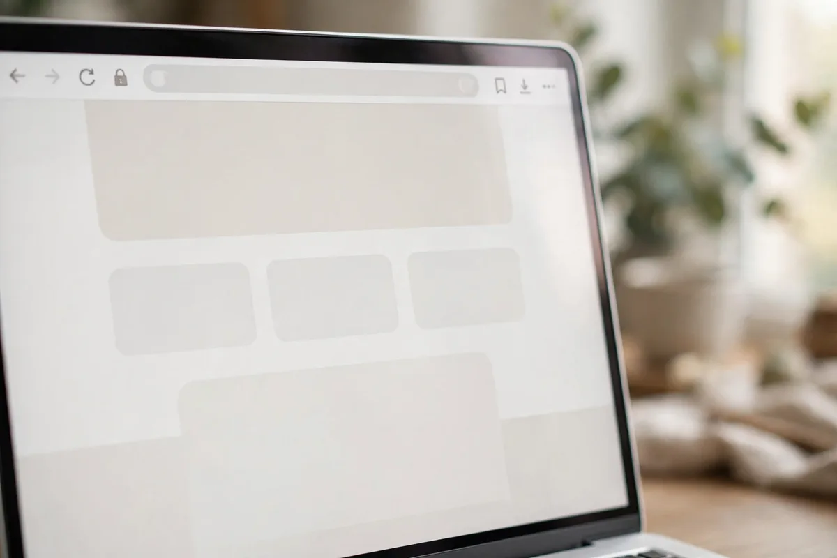 Clean, clutter-free article page on a laptop screen with no popups