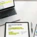 Laptop, tablet and smartphone together on a bright desk, each screen showing a highlighted screenshot moment